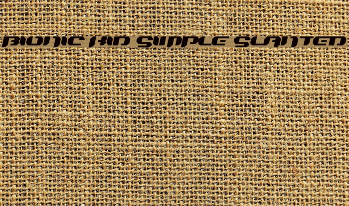 Bionic Kid Simple Slanted Font examples