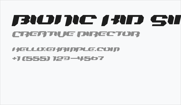 Bionic Kid Simple Slanted Business Card