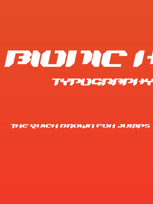 Bionic Kid Simple Slanted Poster