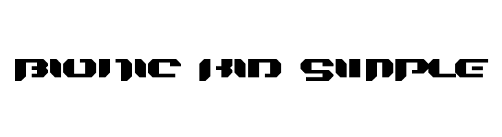 Bionic Kid Simple Font