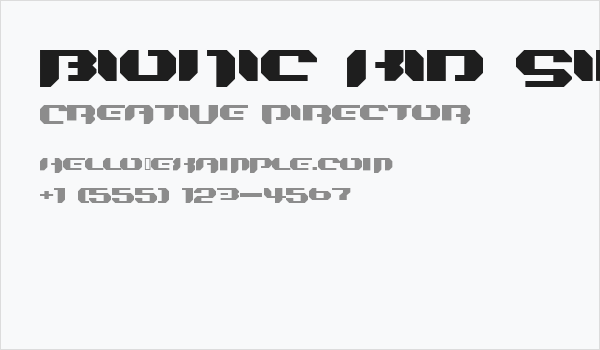 Bionic Kid Simple Business Card