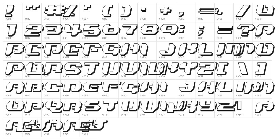 Bionic Kid Slanted 3d Character Map