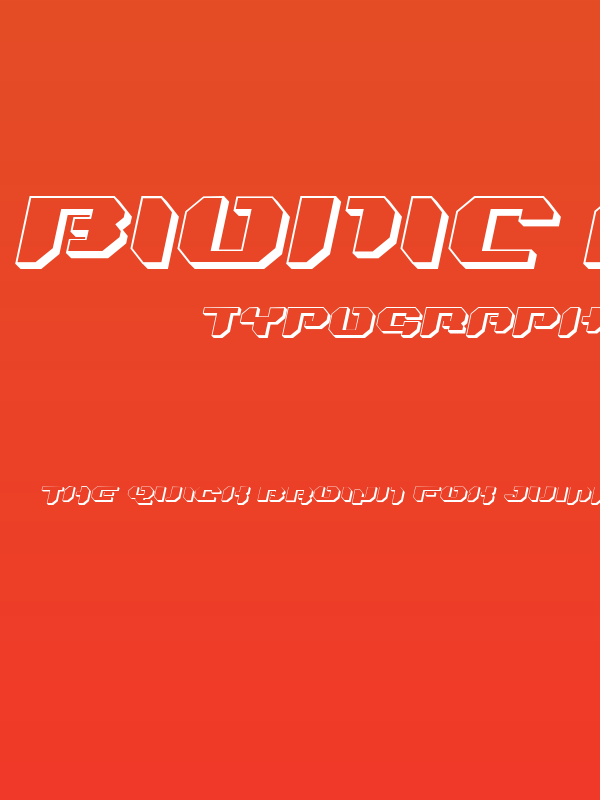 Bionic Kid Slanted 3d Poster