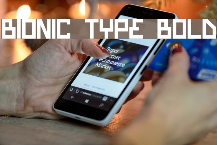 Bionic Type Bold Font examples