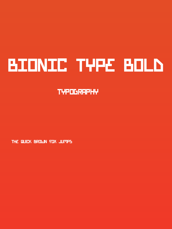 Bionic Type Bold Poster