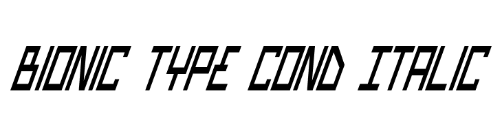 Bionic Type Cond Italic  font caratteri gratis