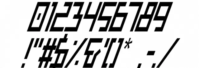 Bionic Type Cond Italic Font OTHER CHARS