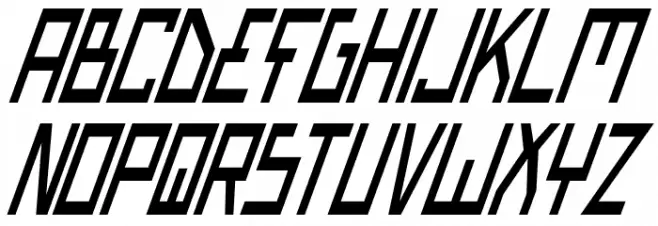 Bionic Type Cond Italic Font LOWERCASE