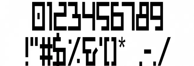 Bionic Type Condensed Font OTHER CHARS