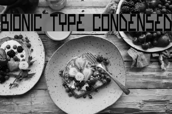 Bionic Type Condensed Font examples