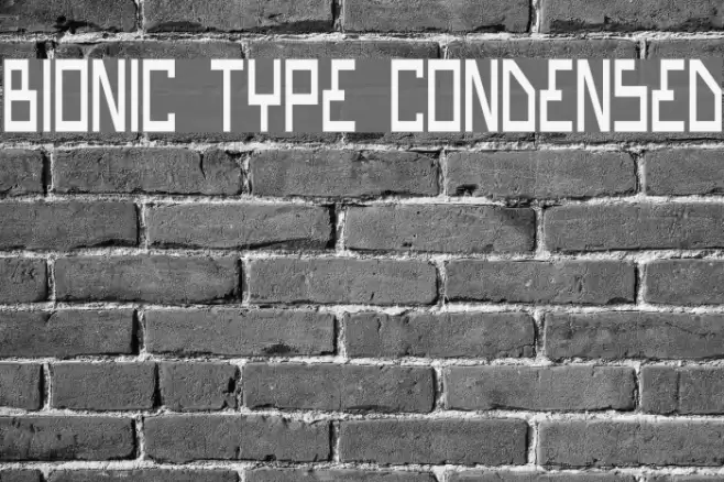 Bionic Type Condensed Font examples