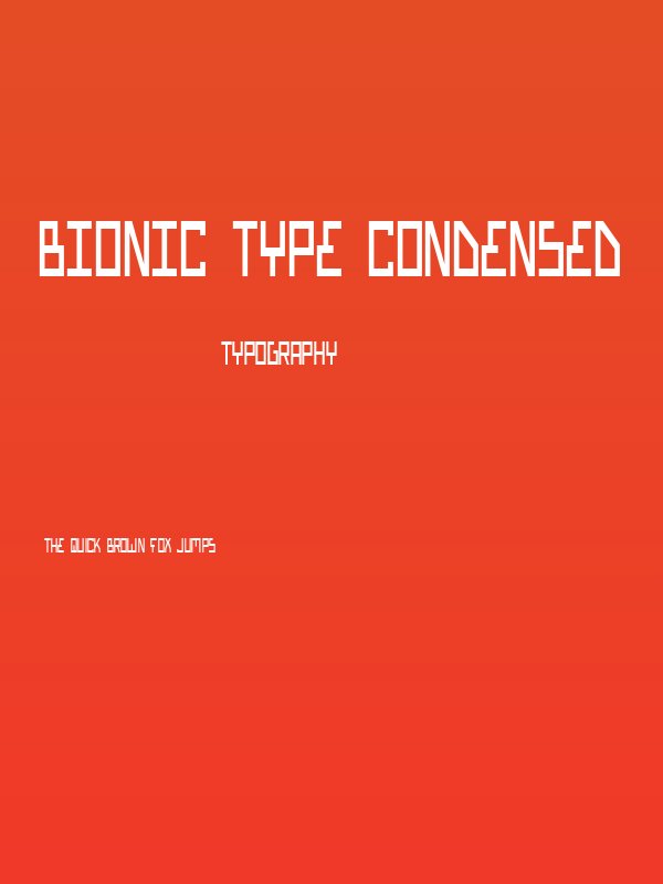Bionic Type Condensed Poster