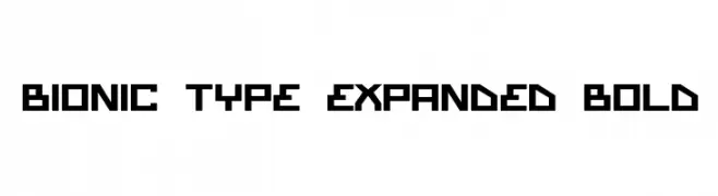 Bionic Type Expanded Bold  Descarca Fonturi Gratis