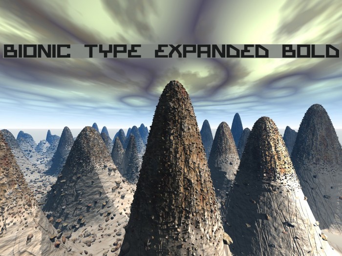 Bionic Type Expanded Bold Font examples