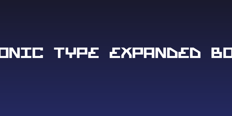 Bionic Type Expanded Bold Social Header