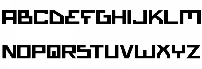 Bionic Type Expanded Bold Шрифта строчной