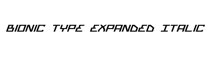 Bionic Type Expanded Italic  baixar fontes gratis
