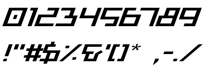 Bionic Type Expanded Italic Font OTHER CHARS