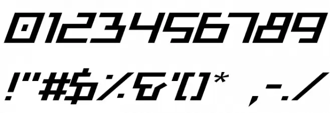 Bionic Type Expanded Italic Font OTHER CHARS