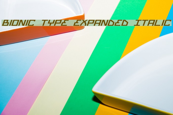 Bionic Type Expanded Italic Font examples