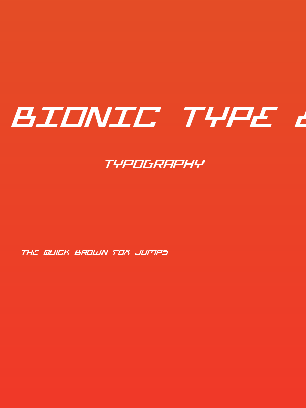 Bionic Type Expanded Italic Poster