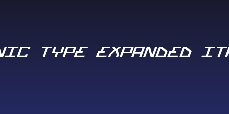 Bionic Type Expanded Italic Social Header