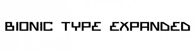 Bionic Type Expanded  नि: शुल्क फ़ॉन्ट्स डाउनलोड