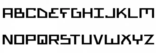 Bionic Type Expanded फ़ॉन्ट अपरकेस