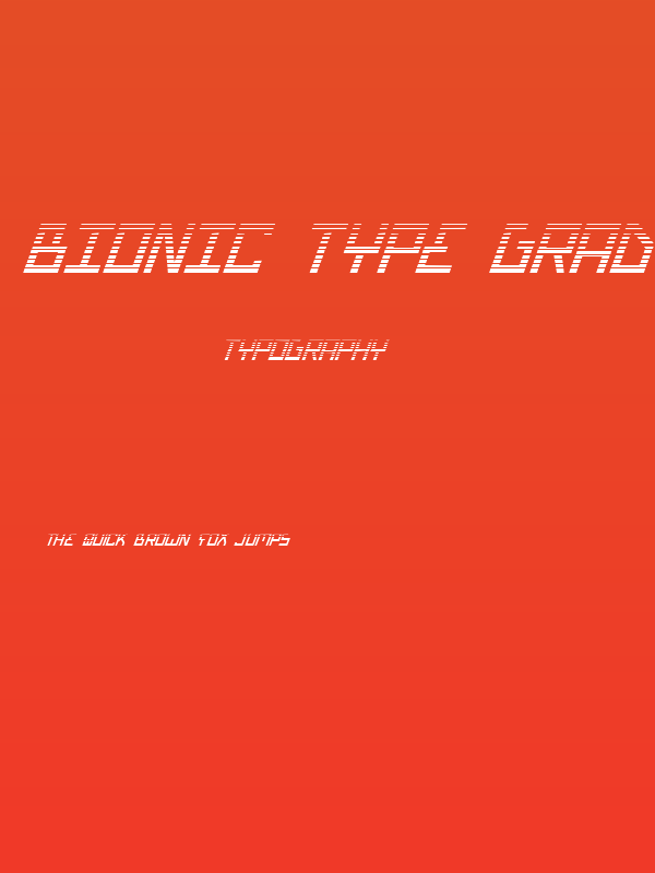 Bionic Type Grad Italic Poster