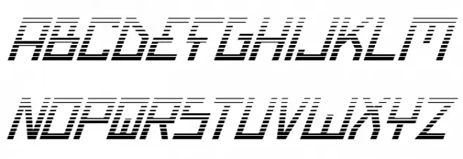 Bionic Type Grad Italic Font Litere mici