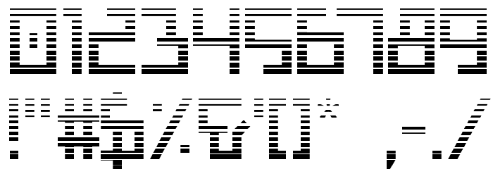 Bionic Type Gradient Font Alte caractere