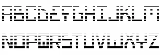 Bionic Type Gradient Schriftart Groß