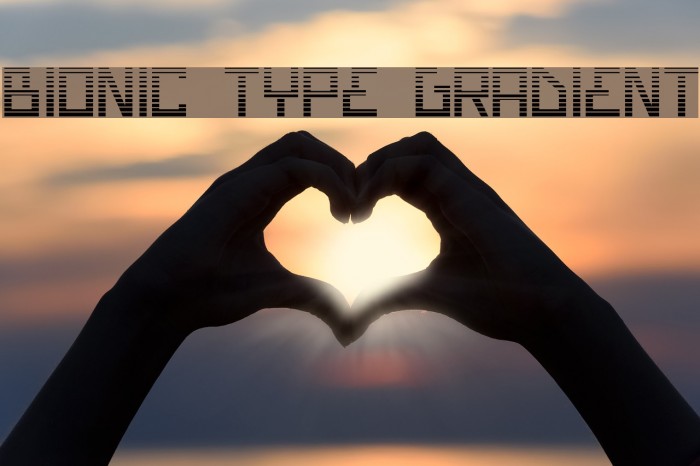 Bionic Type Gradient Font examples