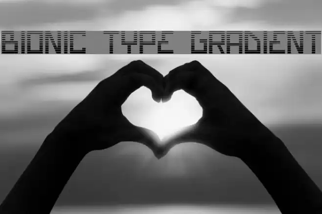 Bionic Type Gradient Font examples