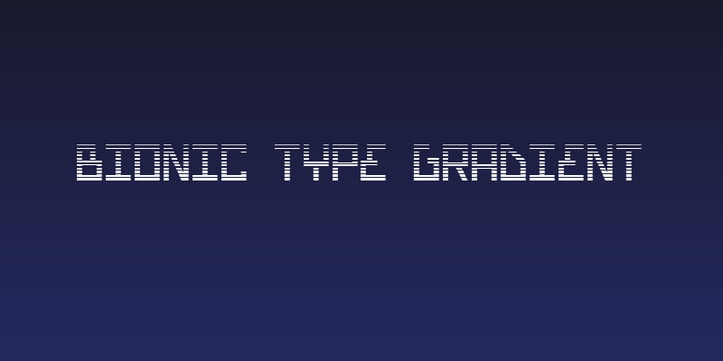 Bionic Type Gradient Social Header