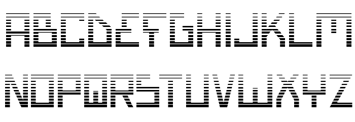 Bionic Type Gradient Font Litere mici