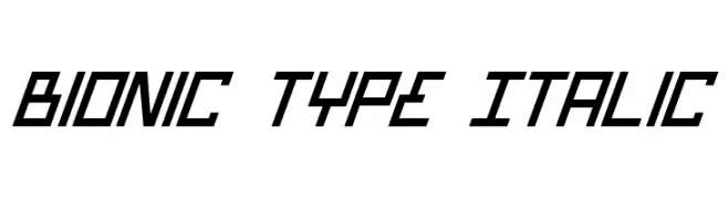 Bionic Type Italic  Скачать бесплатные шрифты
