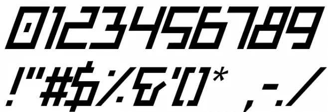 Bionic Type Italic Caratteri ALTRI CARATTERI