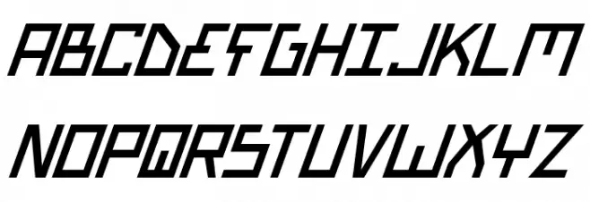 Bionic Type Italic Caratteri MAIUSCOLE