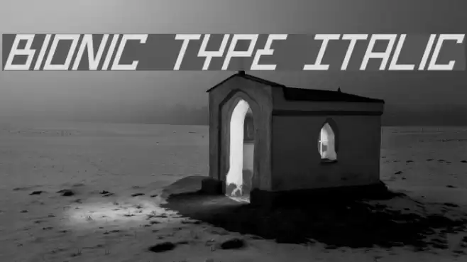 Bionic Type Italic Caratteri examples