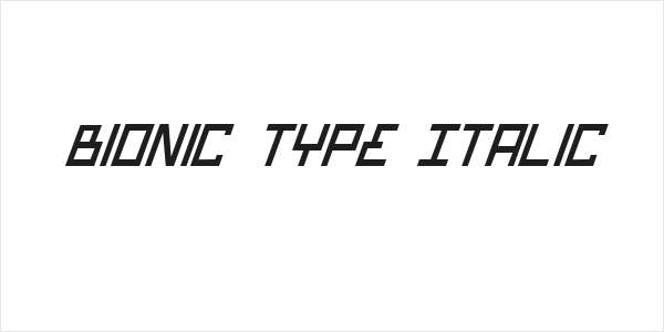 Bionic Type Italic Logo