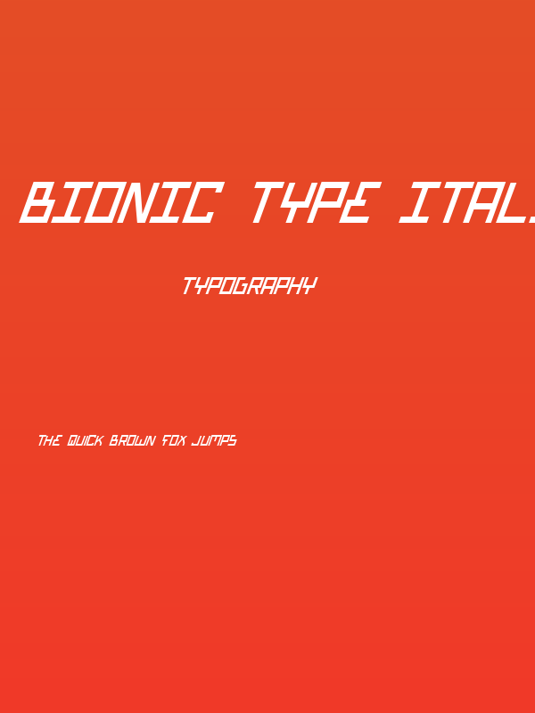 Bionic Type Italic Poster
