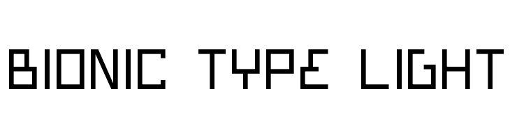 Bionic Type Light Шрифта