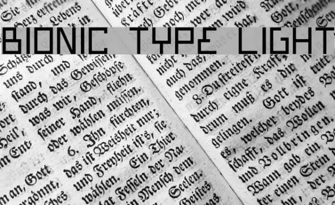 Bionic Type Light Fuentes examples