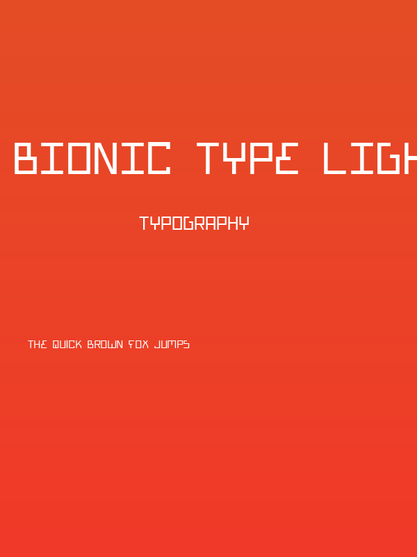 Bionic Type Light Poster