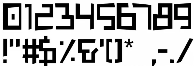 Bionic Type Malfunction Font Alte caractere