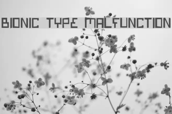 Bionic Type Malfunction Font examples
