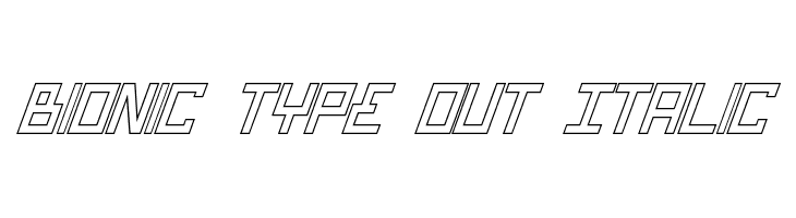 Bionic Type Out Italic Font
