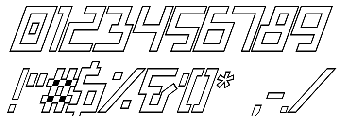 Bionic Type Out Italic Font OTHER CHARS