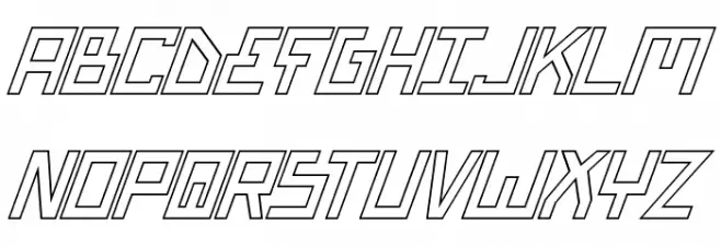 Bionic Type Out Italic Polices MAJUSCULES
